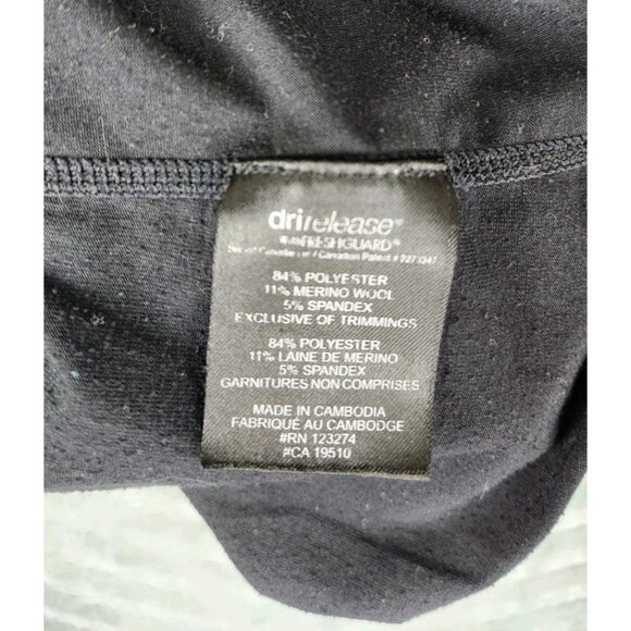 Paradox Merino Blend 1/4 Zip Base Layer Top Womens  L Black Pullover Thumb Holes - Picture 6 of 12
